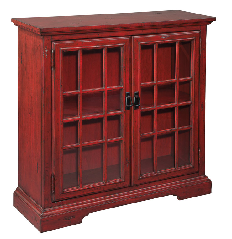 2-7776 Aged Red Hall Chest By Hekman