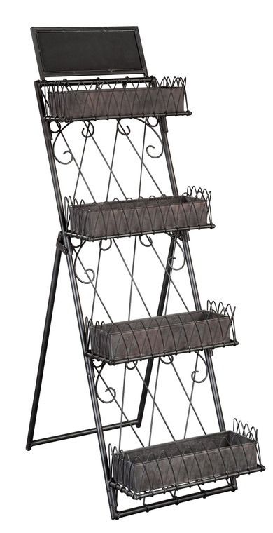 2-7699 Marketplace Tiered Metal Shelves By Hekman