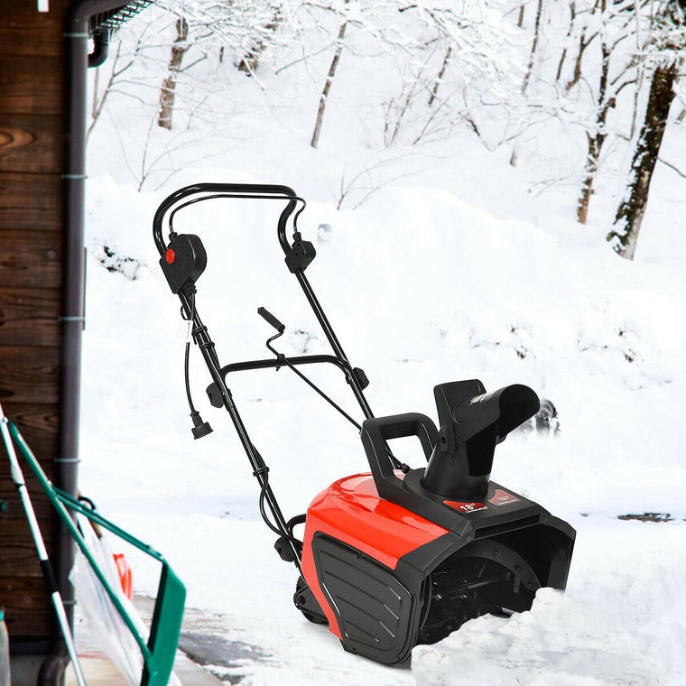 Electric Snow Thrower 15 Amp Snow Thrower Corded Snow Blower ET1356US-RE