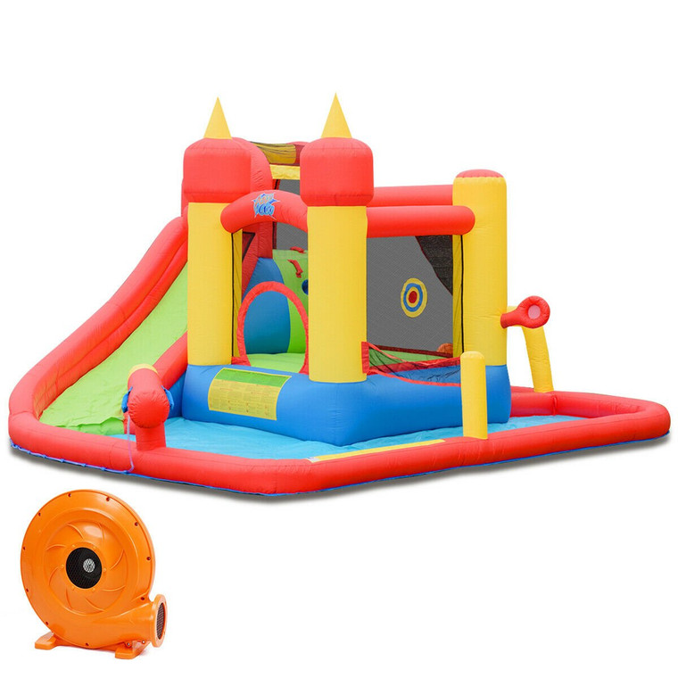 Inflatable Water Slide Jumping Bounce House With 740 W Blower OP70150