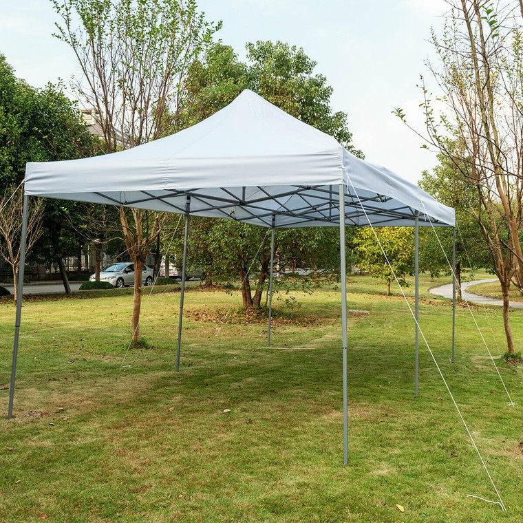 10' X 20' Carport Tent Pop Up Wedding Tent Folding Shelter Canopy-White OP70118WH