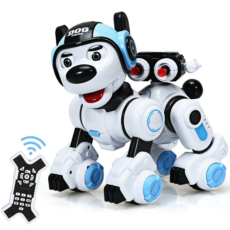 Wireless Programmable Interactive Remote Control Robotic Dog-Blue TY578578NY