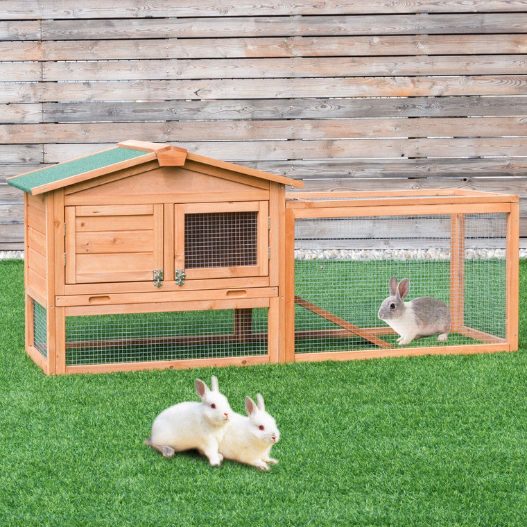 Wooden Rabbit Chicken Coop Poultry Cage PS6882