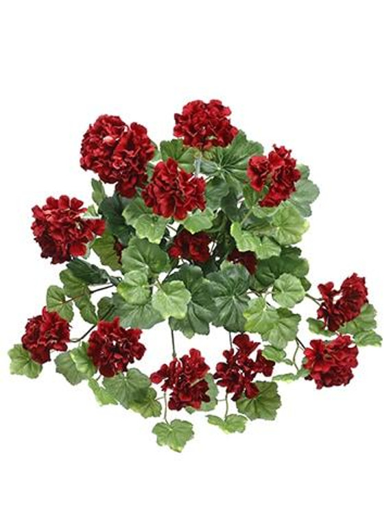 17.5" Geranium Hanging Bush Red 6 Pieces PBG308-RE