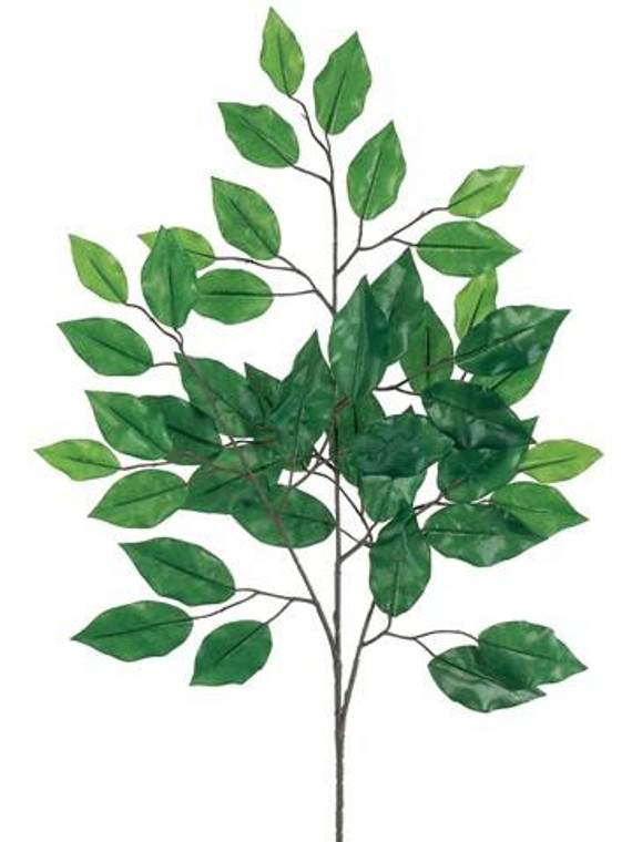 24" Deluxe Ficus Spray X3 W/42 Leaves Two Tone Green 120 Pieces PSF756-GR/TT