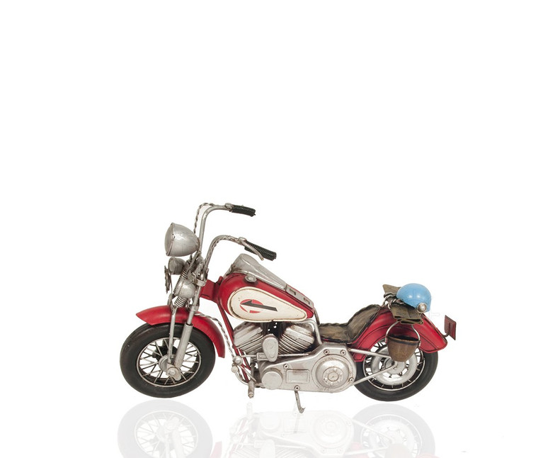 Red Harley-Davidson Motorcycle Metal Handmade AJ119 By Old Modern Handicrafts