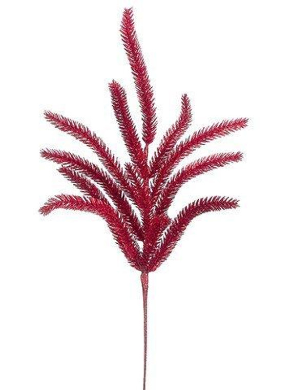 21" Glittered Pine Spray Red 36 Pieces XAS418-RE