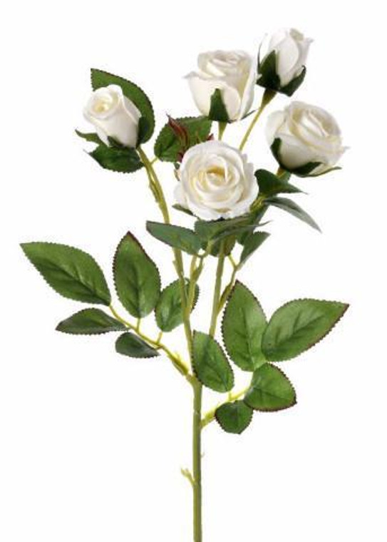 Faux Perfume Rose Spray In White - 17" Tall (Pack Of 2) REG-MTF20708-WHT By Afloral