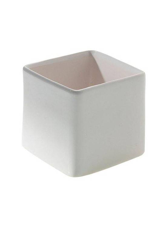 White Ceramic Urban Square Vase ACD-92170.01 By Afloral