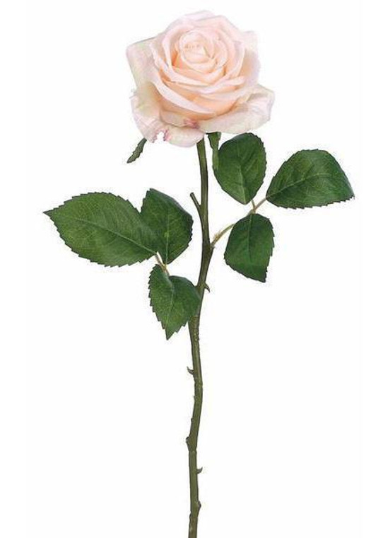 Open Silk Rose Bud In Pastel Peach Pink - 17.5" Tall (Pack Of 2) SLK-FSR310-AP/PS By Afloral
