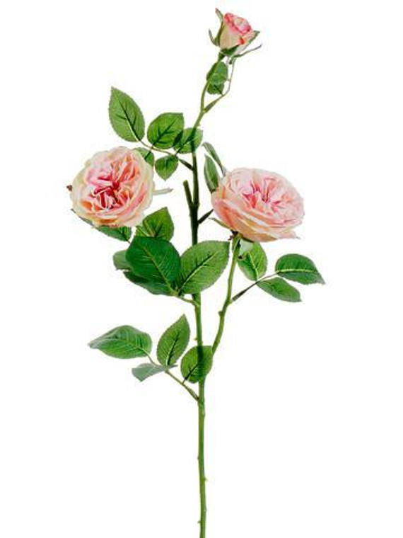 Garden Cabbage Rose Faux Flower In Pink - 29" Tall (Pack Of 2) SLK-FSR416-PK/TT By Afloral