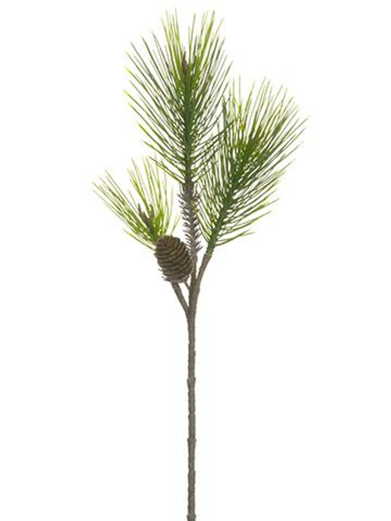 Indoor/Outdoor Fake Long Needle Pine With Cone - 24.5" Tall (Pack Of 2) SLK-YSE357-GR By Afloral