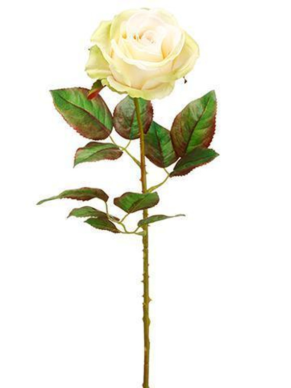 Ecuador Artificial Rose In Blush & Soft Green - 20.5" Tall (Pack Of 3) SLK-HSR205-GR/BS By Afloral