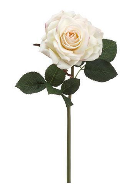 Real Touch Rose Stem In Cream Pink - 14" Tall SLK-FSR412-CR/PK By Afloral