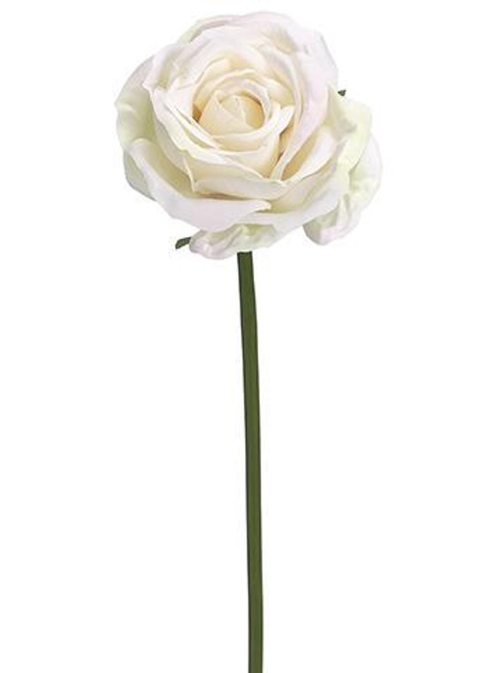 Artificial Flowers Rose Stem In Cream Blush - 19" Tall (Pack Of 2) SLK-FSR003-CR/BS By Afloral