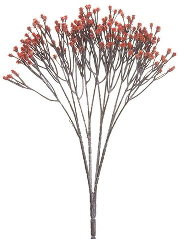 Coral Red Baby'S Breath Flowers Bush SLK-FBB374-CO By Afloral