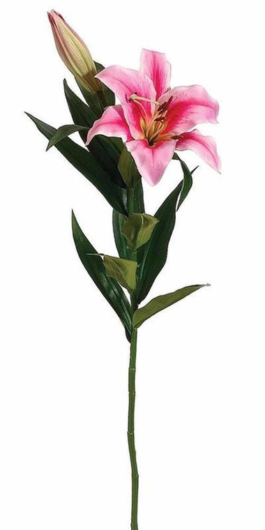 Rubrum Pink Fake Stargazer Lily SLK-FSL122-RB By Afloral