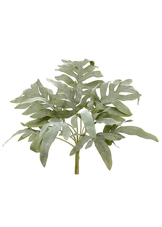Fake Split Philodendron Leaves Plant - 16" Tall SLK-PBP315-GR/GY By Afloral
