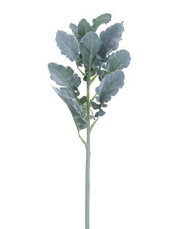 Artificial Dusty Miller Leaf Spray In Grey Green - 18" Tall (Pack Of 2) SLK-PSD127-GR/GY By Afloral