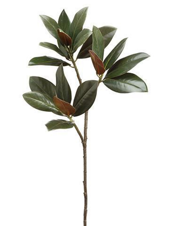 Artificial Magnolia Leaf Spray In Dark Green - 35" Tall SLK-PSM245-GR/DK By Afloral