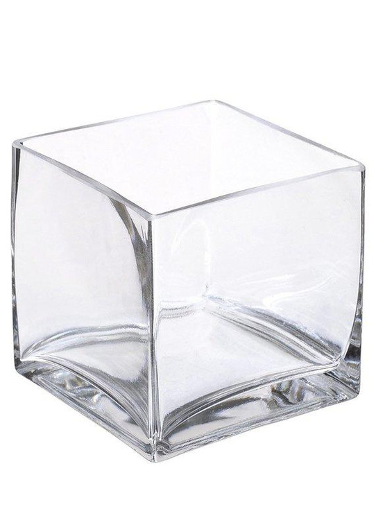 Clear Glass Square Vase WDP-S555 By Afloral