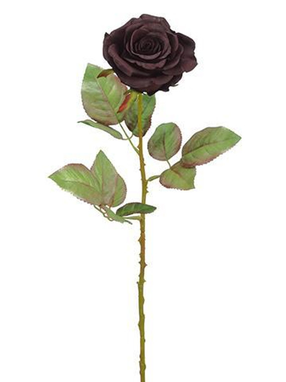Black Artificial Flowers Ecuador Rose SLK-ZSR205-BK By Afloral