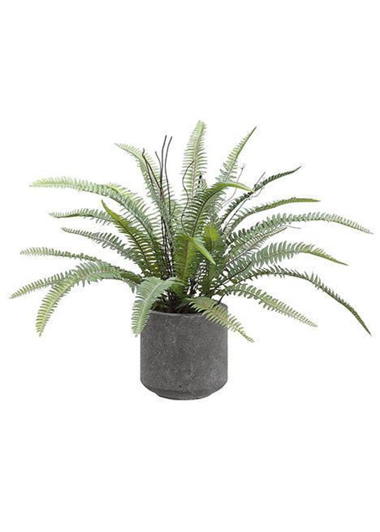Artificial Fern Plant In Pot - 16" Tall SLK-LQF170-GR By Afloral