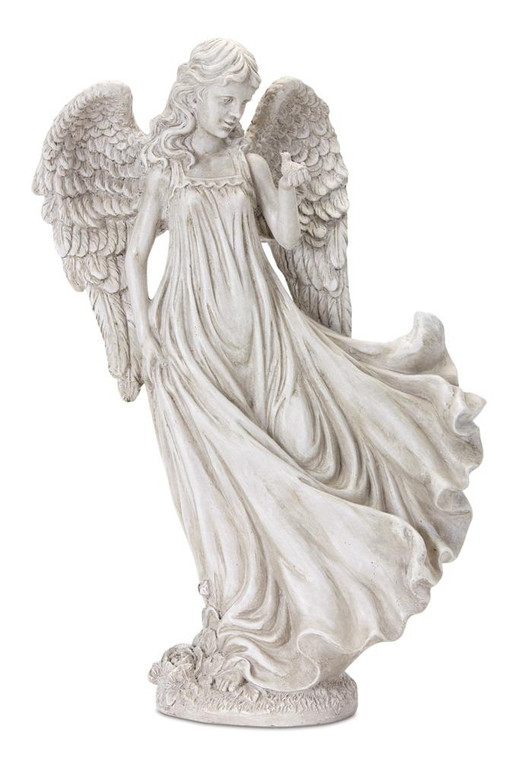 Angel 15"H Resin/Stone Powder 78806DS By Melrose