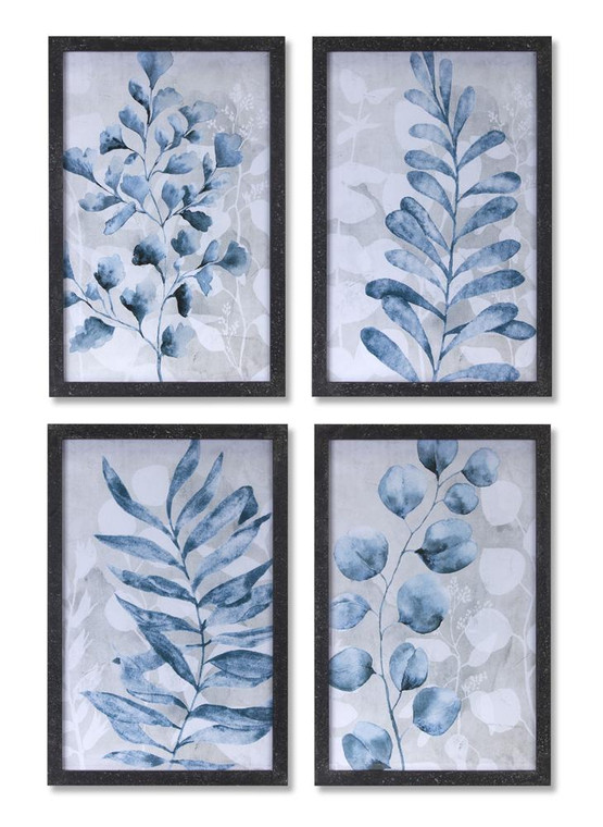 Foliage Print (Set Of 4) 15.75" X 23.75"H Mdf/Glass 78028DS By Melrose