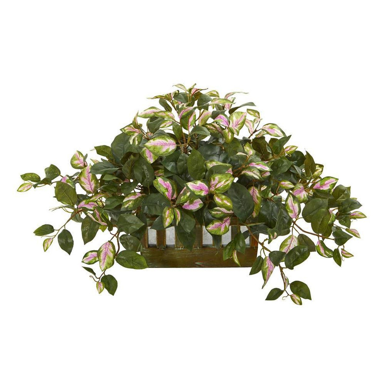 Nearly Natural 16" Hoya Artificial Plant In Decorative Planter 8057