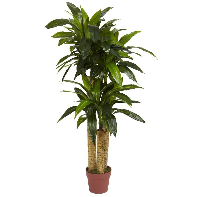 Nearly Natural 4' Corn Stalk Dracaena Silk Plant (Real Touch) 6648