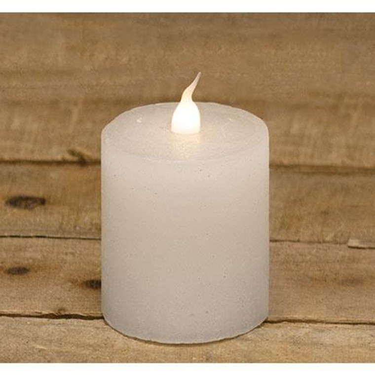 White Timer Pillar 2.5" GLAS07195T By CWI Gifts