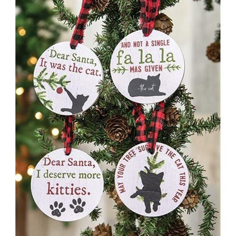 4/Set The Cat Gift Tags G35001 By CWI Gifts