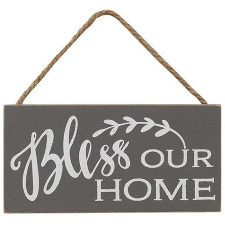 *Bless Our Home Rope Hanger Sign G34935 By CWI Gifts