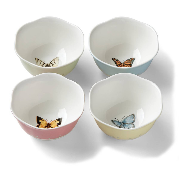 Butterfly Meadow 4-Piece Dessert Bowl Set 791720 By Lenox