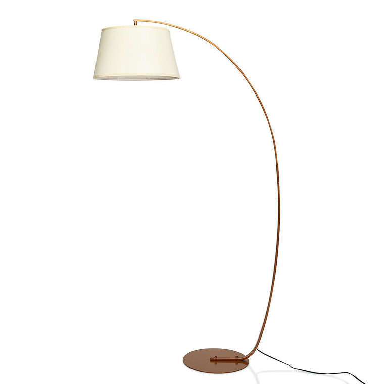 Arc Sturdy Base Modern Floor Lamp With Hanging Lampshade EP24502US-CP