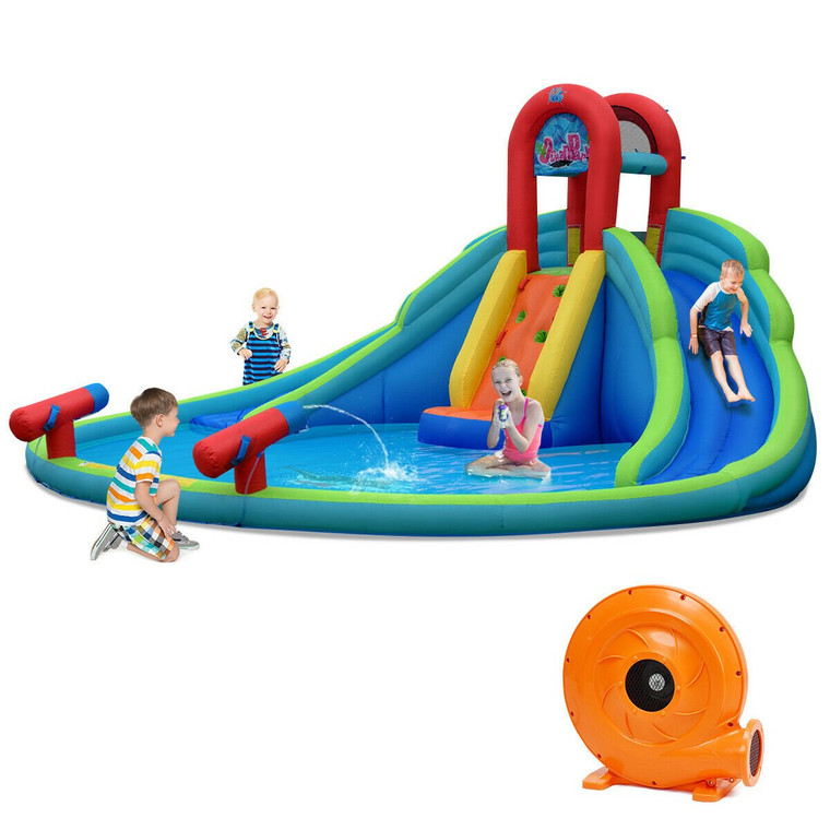 Inflatable Water Slide Bounce House With Mighty Splash Pool OP70153