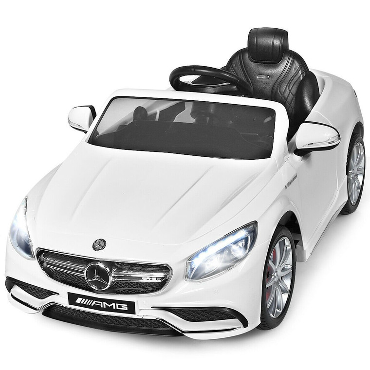 12 V Mercedes-Benz S63 Licensed Kids Ride On Car-White TY327187WH