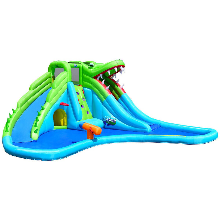 Crocodile Themed Inflatable Slide Bouncer With Two Water Slides OP70056