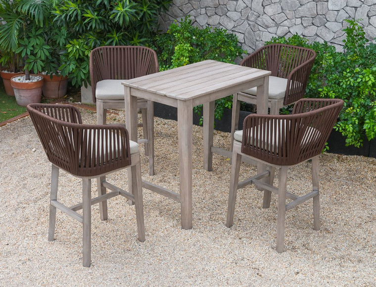 Renava Fiji Outdoor Beige Bar Table Set