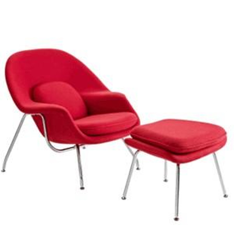 MID-22875 Saarinen Womb Lounge Chair With Ottoman
