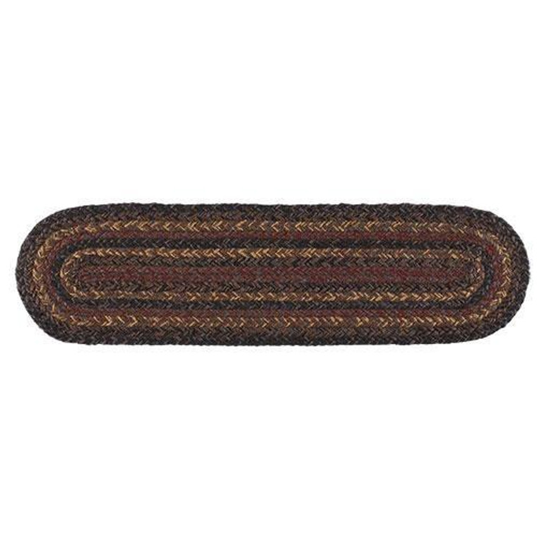 Slate Braided Oval Runner 13X48 G02593 By CWI Gifts