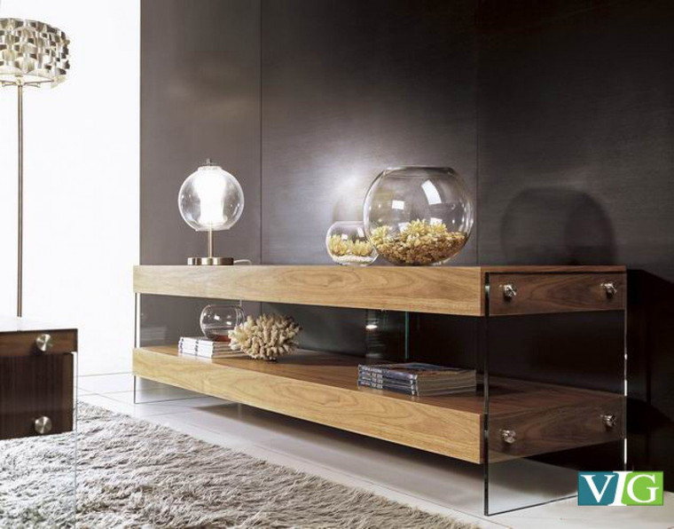 Modrest Aura Modern Walnut Floating TV Stand VGCNAURAWAL-TV By VIG Furniture