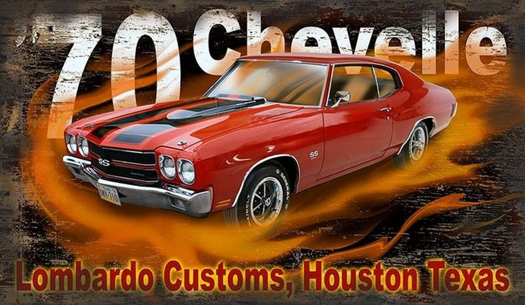 AS-437 Red Horse 70 Chevelle Wall Art