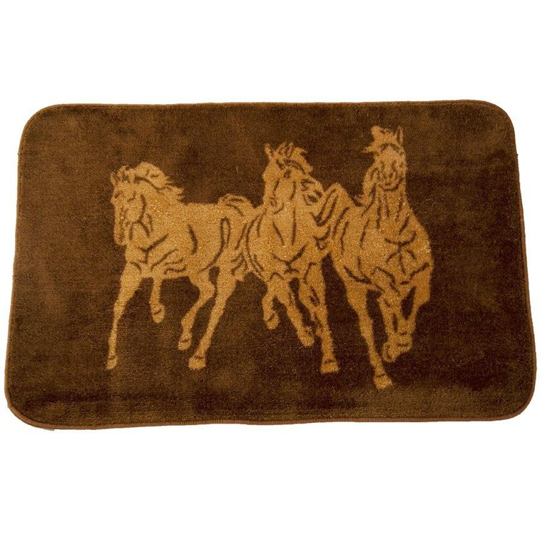 BW3003 3 Horses Design Rug by HiEnd Accents