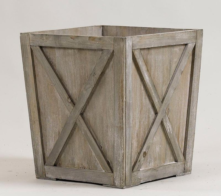 Small Wooden Box Planter CT2047 By DW Silks