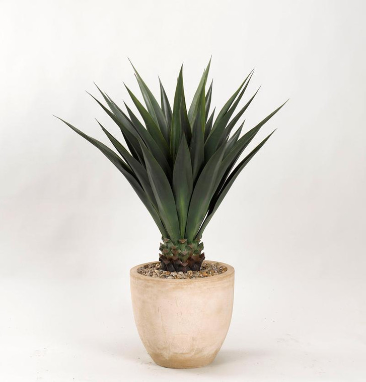 48" Jumbo Agave Plant In Round Resin Planter 317111 By DW Silks