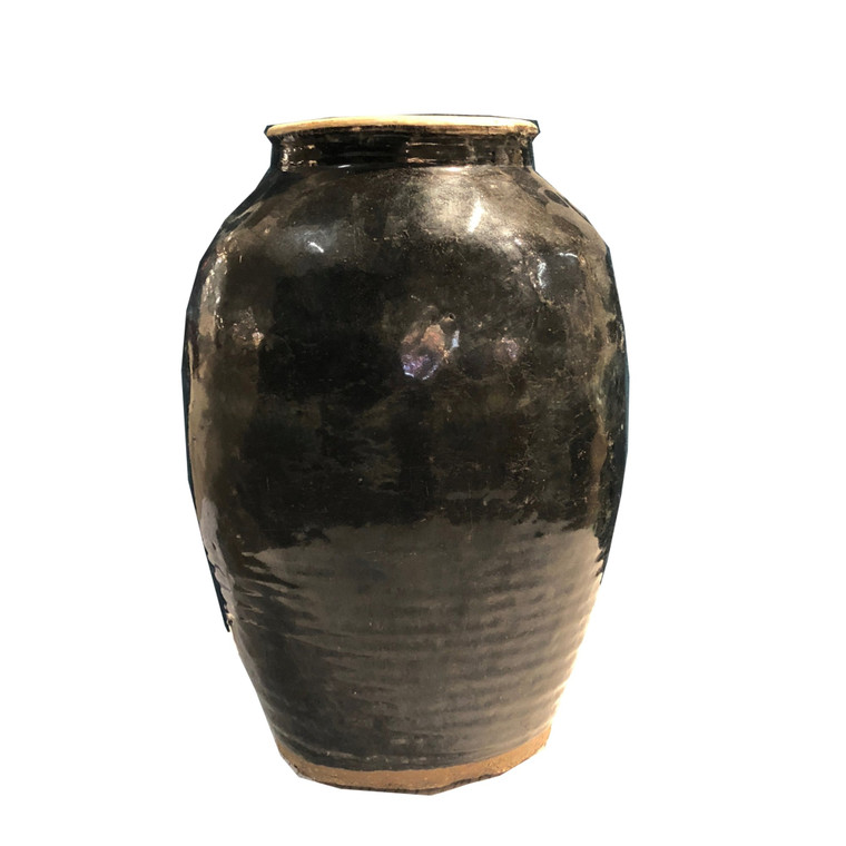 Vintage Black Wine Jar - Medium 2802M By Legend Of Asia