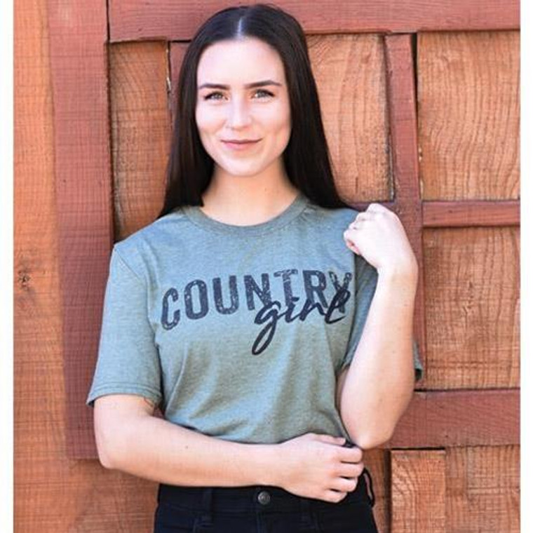 Country Girl T-Shirt Green Medium GL30M By CWI Gifts