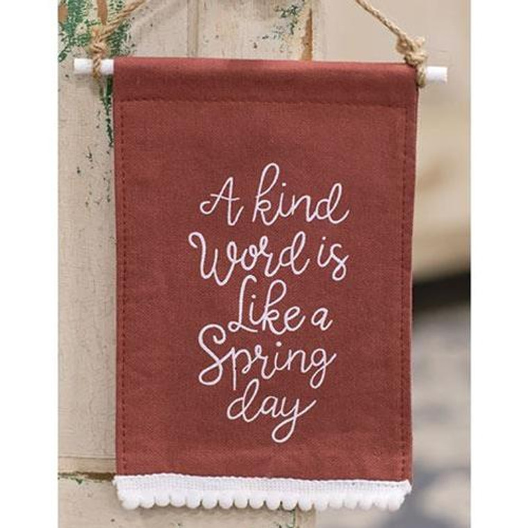 *A Kind Word Mini Fabric Wall Hanging G90835 By CWI Gifts